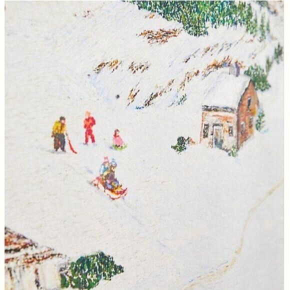 Corey Lynn Carter Wonderland A-Line Midi Skirt Winter Snow Scenery Size Small - Picture 4 of 12